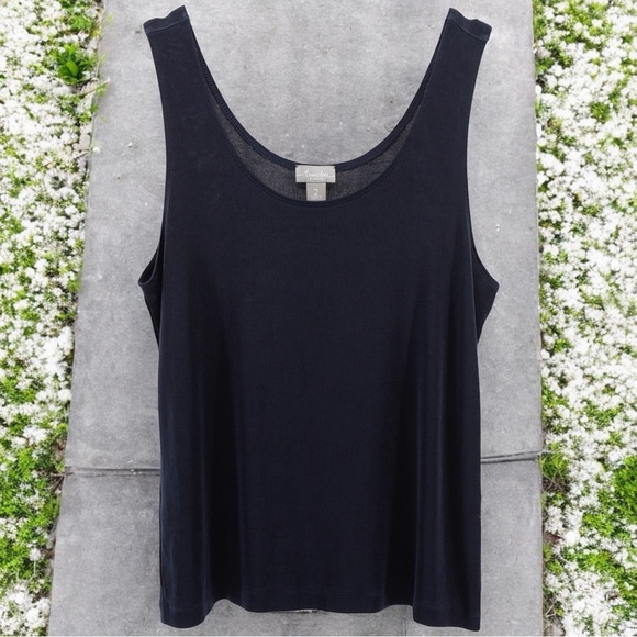 Chico's Travelers Black Closet Staple Capsule Minimalist Tank Size 12/L - Picture 1 of 7